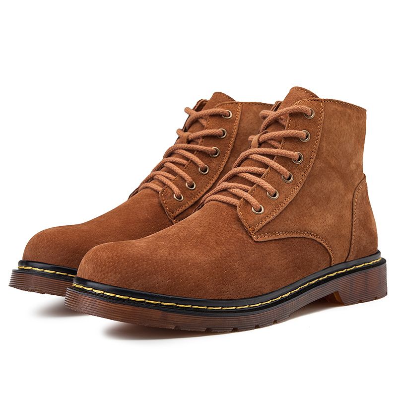 Big Size Mens Ankle Top Boots Chukka Boots-Brown