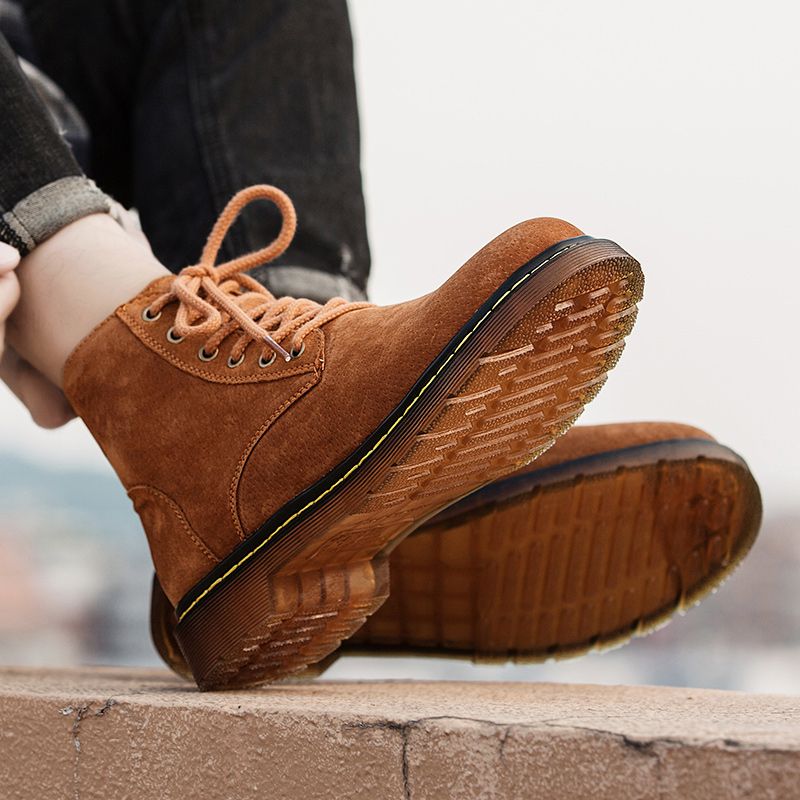 Big Size Mens Ankle Top Boots Chukka Boots-Brown