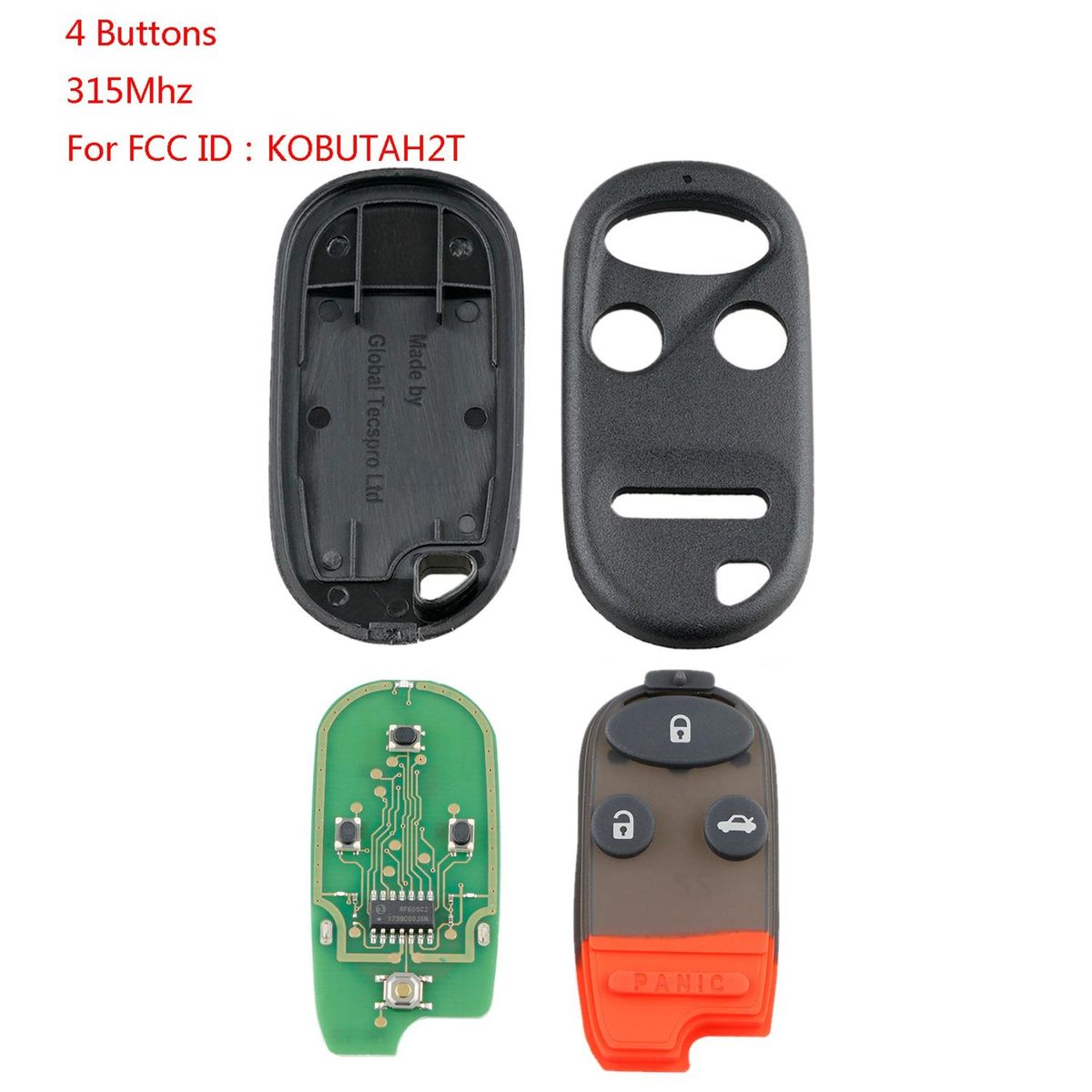 Car Remote Key Fob 3+1 ons Fit for Honda Accord
