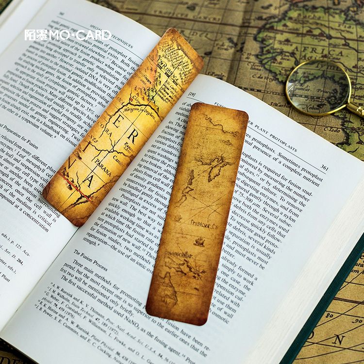 30 Pcs/box Retro Treasure Map Bookmark Stationery Tracing