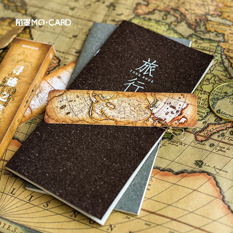 30 Pcs/box Retro Treasure Map Bookmark Stationery Tracing
