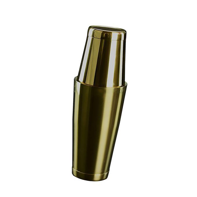 2pcs Stainless Steel Cocktail Shaker Bar Handshaker Gold