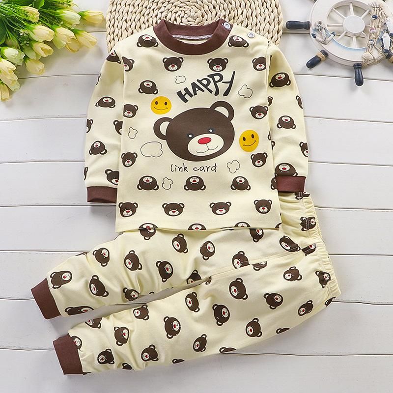 2-Piece Children'S Underwear Set Long-Sleeved Top + Pants A006