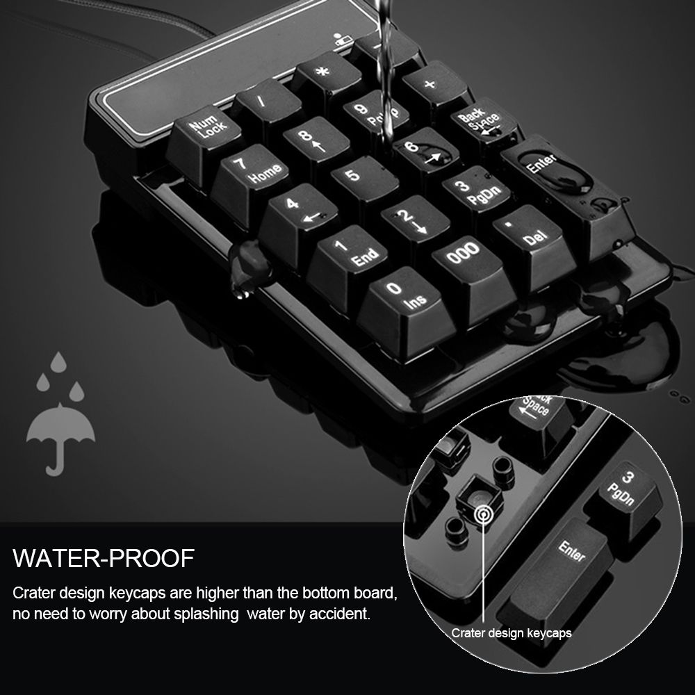 USB Wired Numeric Keypad Mechanical Feel Number Pad