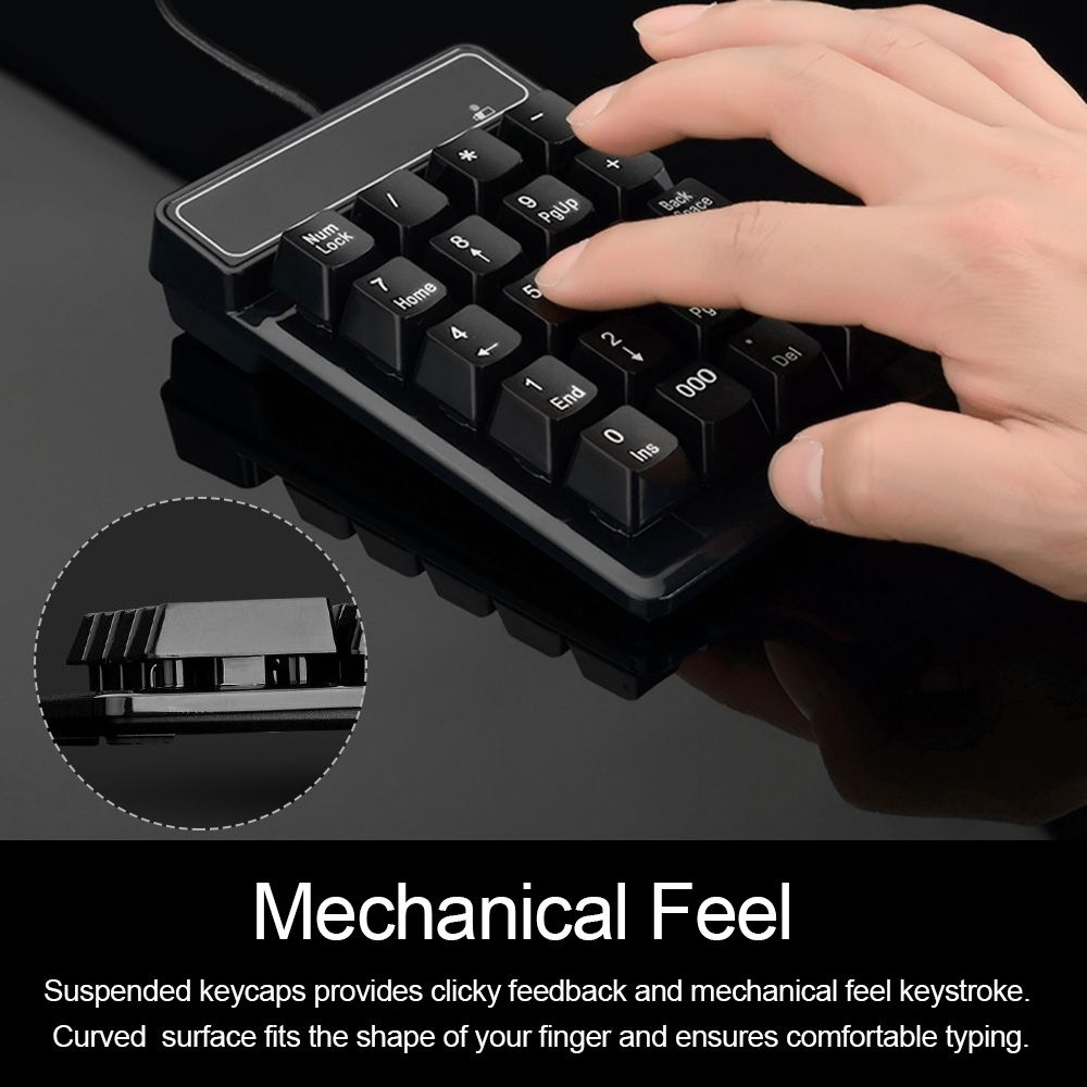 USB Wired Numeric Keypad Mechanical Feel Number Pad