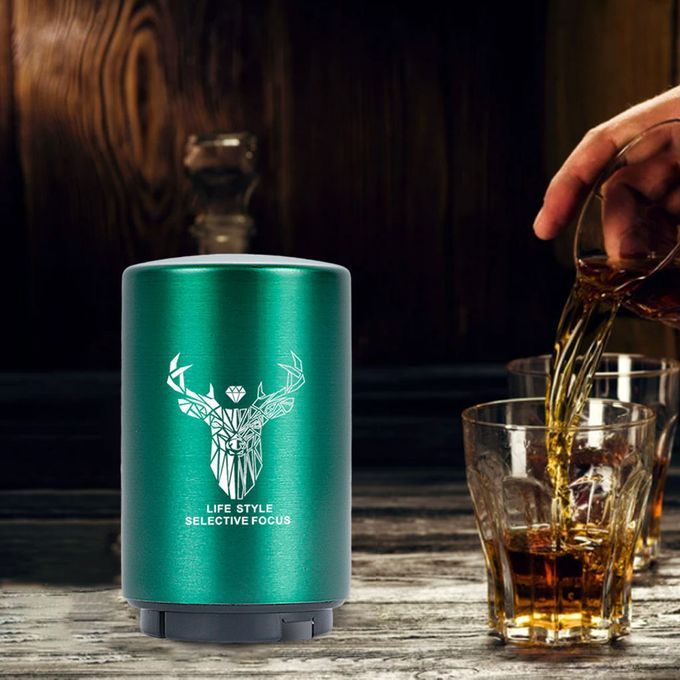 Bottle Opener Push Down Magnetic Bottle Lid Green Deer Head