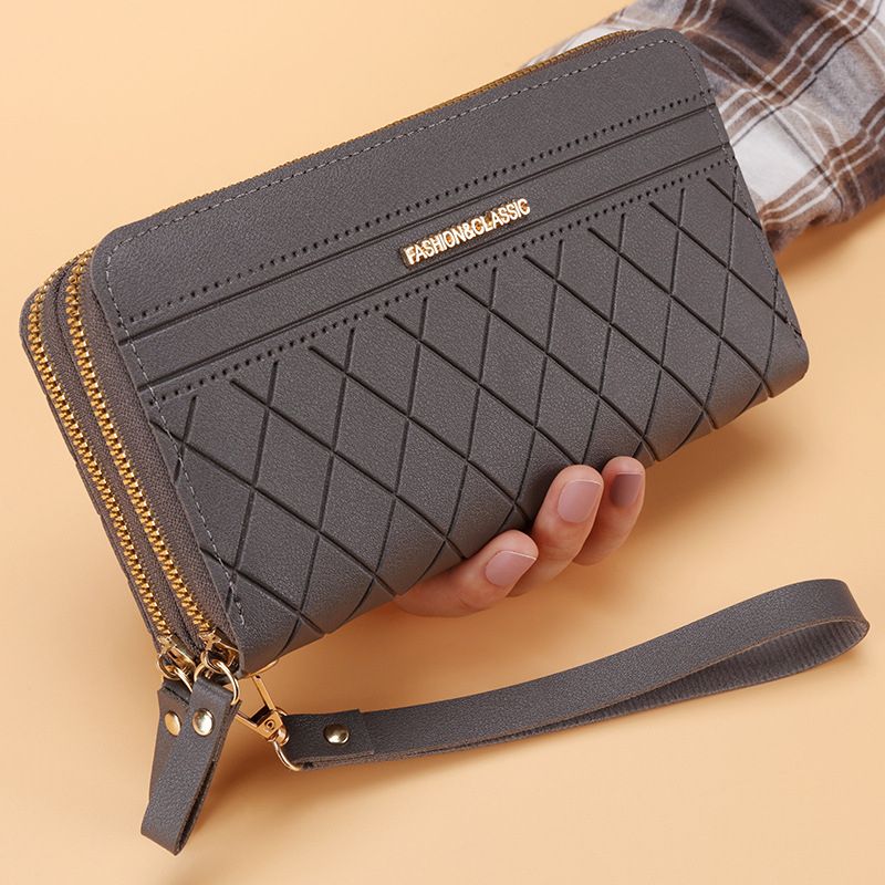 Women's Double Zipper Wallet Purse - Spacious Phone Handbag