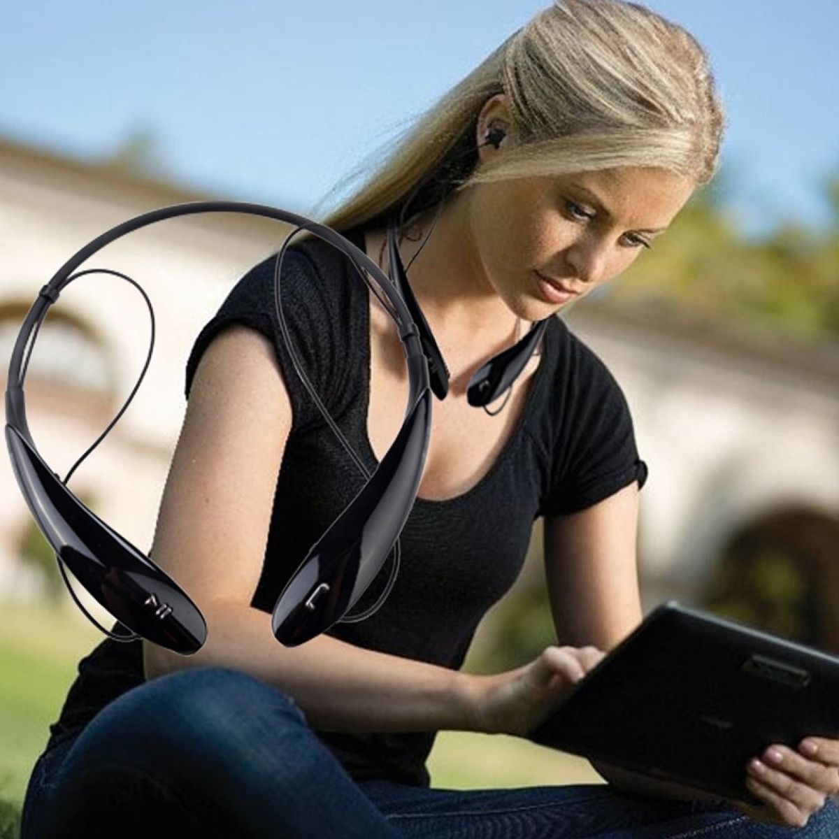 Flexibility Wireless Bluetooth Neckband Stereo Headset (Red) BDZ