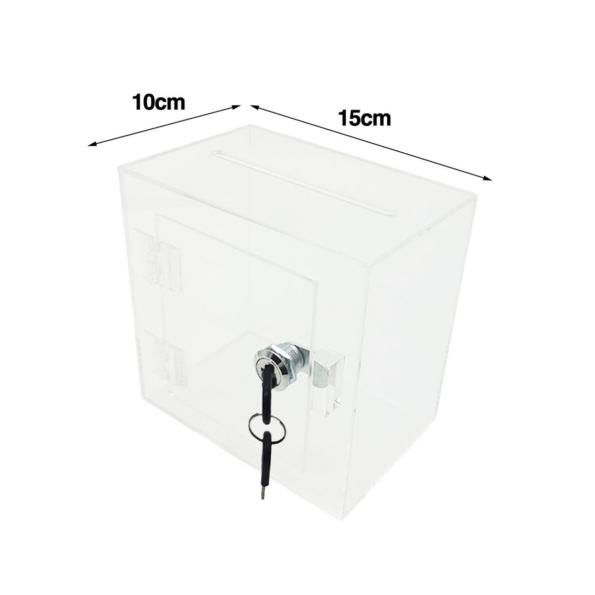 Vote Storage Box Secure Savings Transparent Acrylic Money Box for Kids Clear