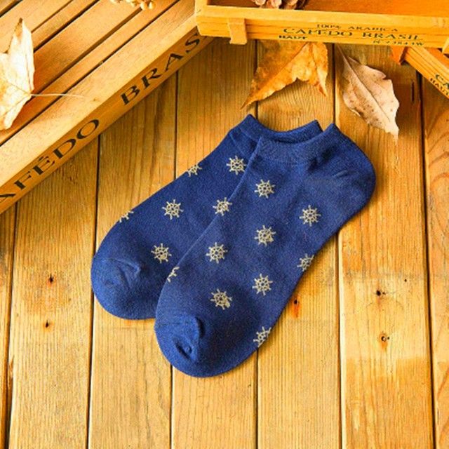 5 Pairs Of Socks Navy Blue Men Fashion Transble