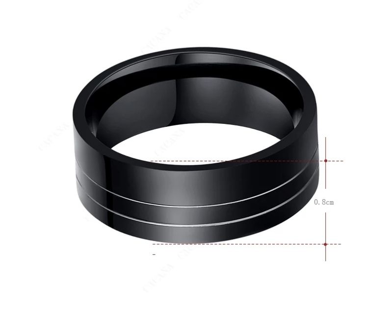 Black Crystal Black Mens, Women Rings