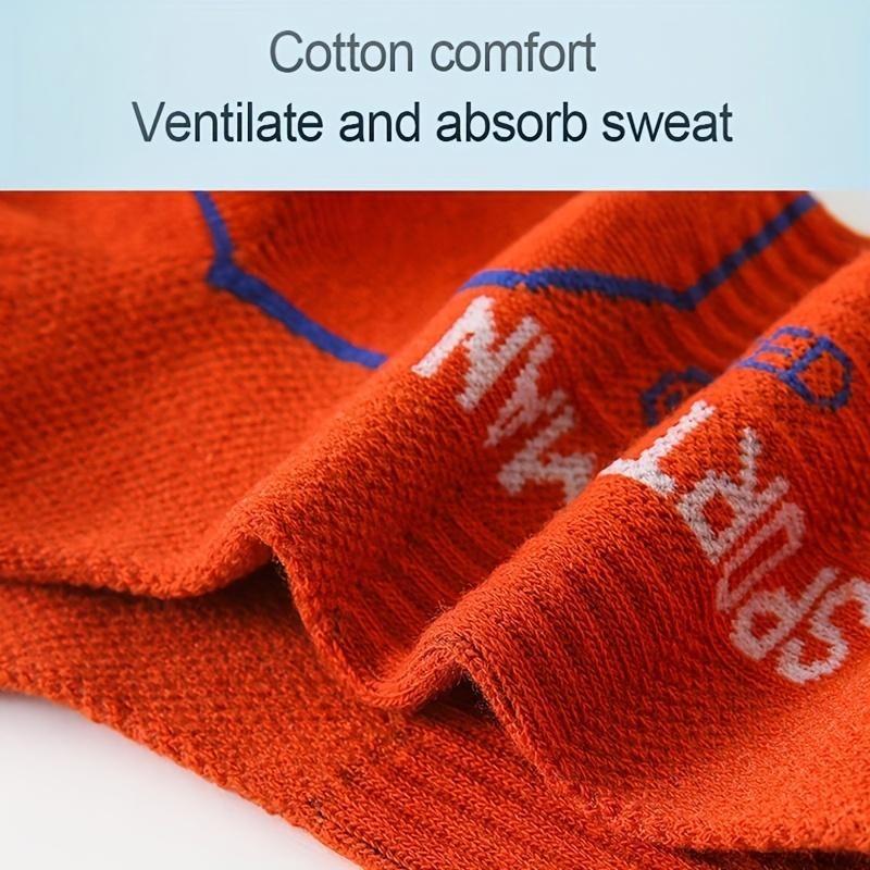 6pairs Men's Comfy Striped Low Cut Athletic Ankle Socks