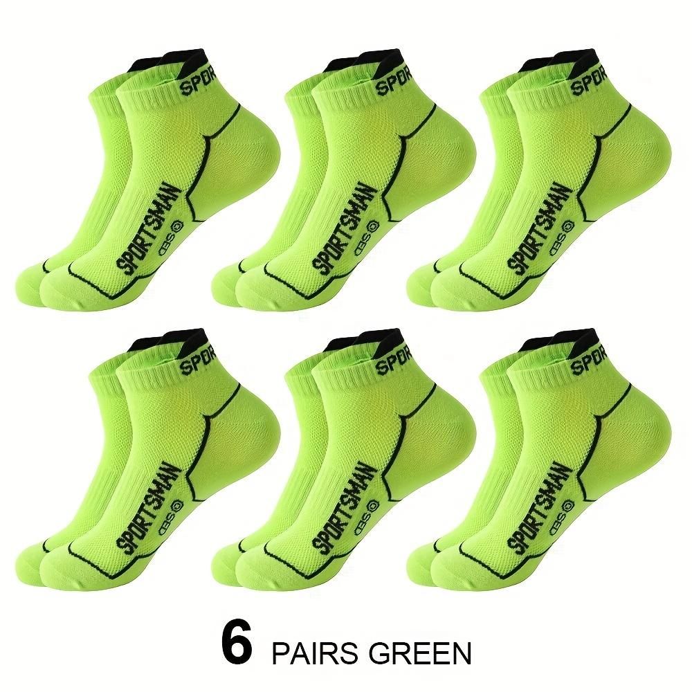 6pairs Men's Comfy Striped Low Cut Athletic Ankle Socks