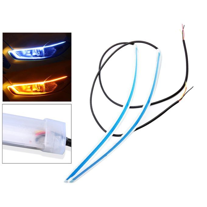 Set Of 2 Decorative Car Adhesive  Daytime Running Light B To Y 45cm
