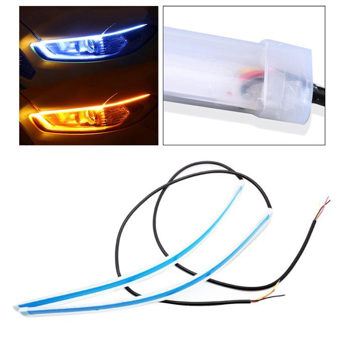 Set Of 2 Decorative Car Adhesive  Daytime Running Light B To Y 45cm