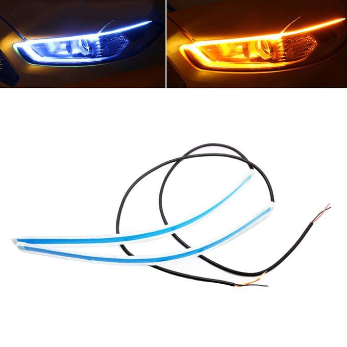 Set Of 2 Decorative Car Adhesive  Daytime Running Light B To Y 45cm