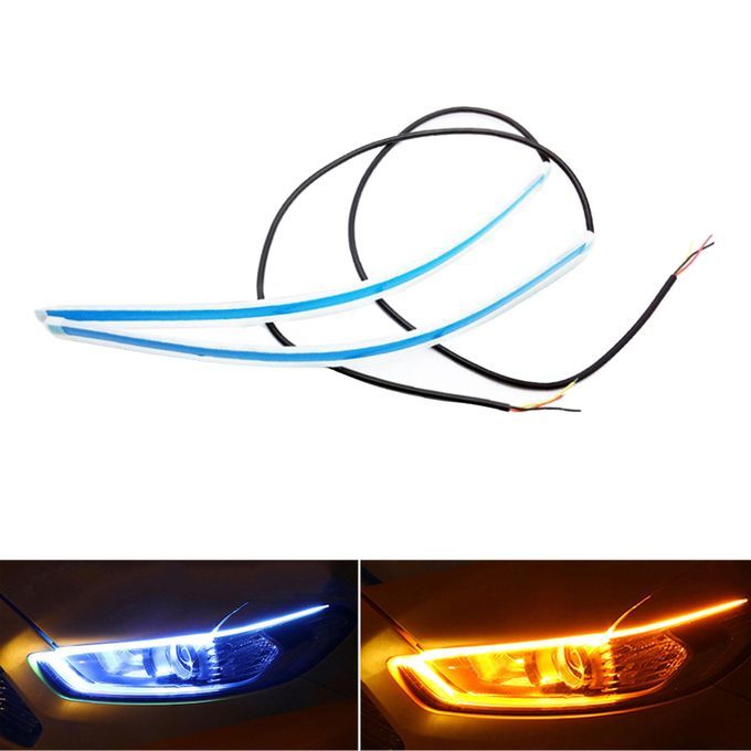 Set Of 2 Decorative Car Adhesive  Daytime Running Light B To Y 45cm