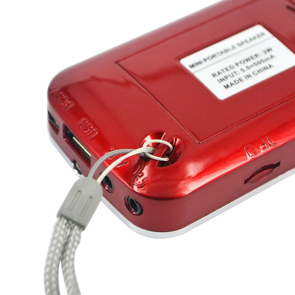 L-088 Hi-Fi Mini Speaker MP3 Audio Player Flashlight Amplifier Support FM Radio Micro SD TF Card Portable Speaker Blue