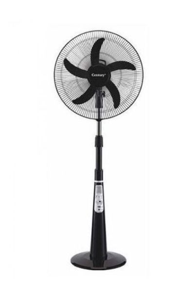18" Rechargeable Fan+Remote+LED Light RED/BLACK