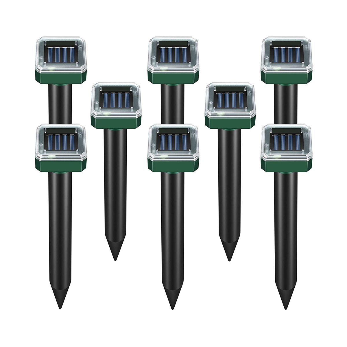 8 Pack Solar Powered Snake Repellent for OutdoorsUltrasonic Snake RepellentSolar Snake Repellent for Outdoors