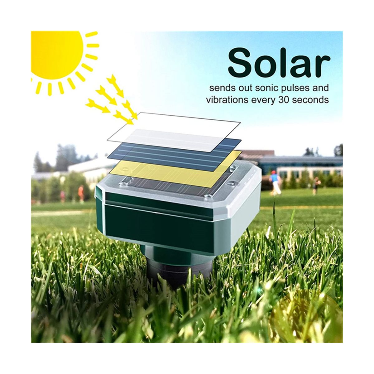 8 Pack Solar Powered Snake Repellent for OutdoorsUltrasonic Snake RepellentSolar Snake Repellent for Outdoors