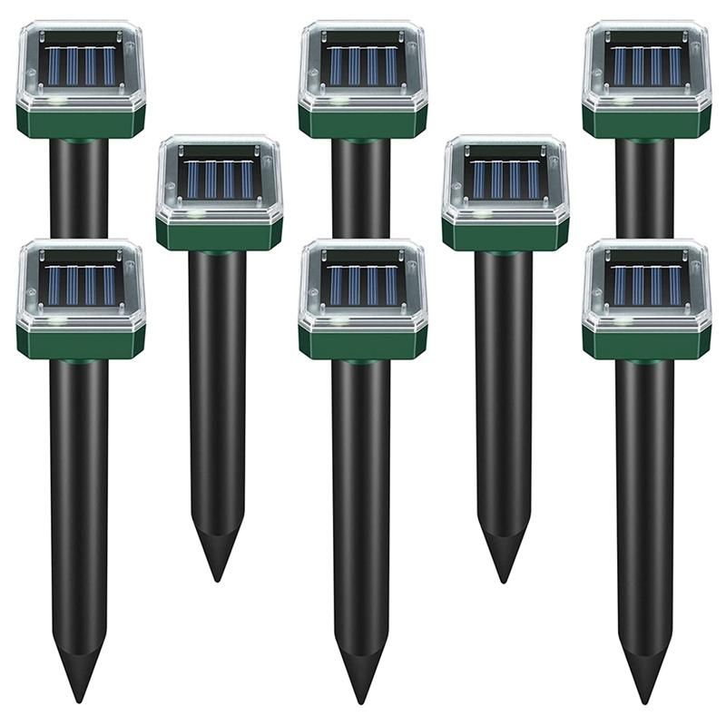 8 Pack Solar Powered Snake Repellent for OutdoorsUltrasonic Snake RepellentSolar Snake Repellent for Outdoors
