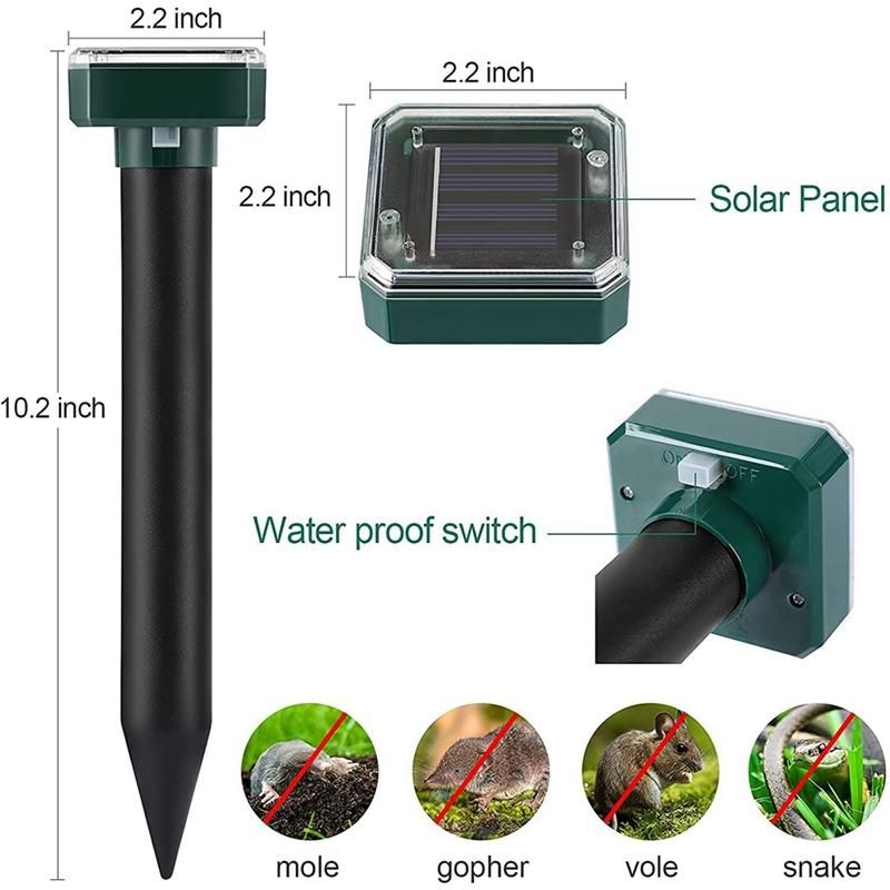 8 Pack Solar Powered Snake Repellent for OutdoorsUltrasonic Snake RepellentSolar Snake Repellent for Outdoors