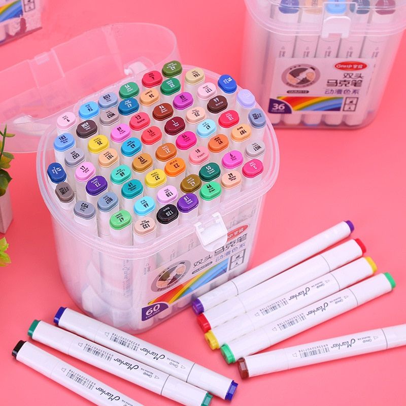 Exquisite Color Alcohol-based Art Marker With Box 12 24 36