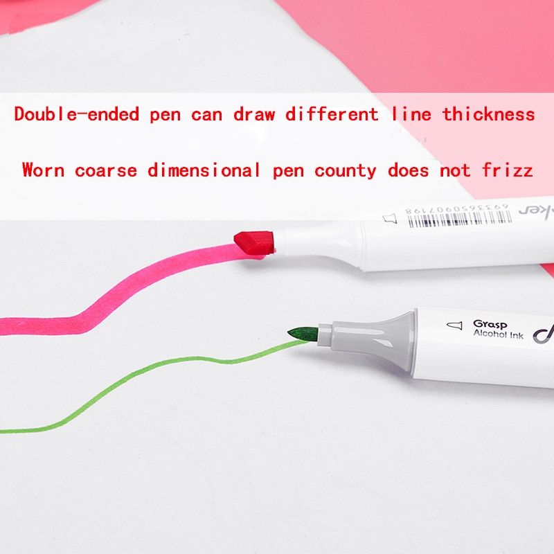 Exquisite Color Alcohol-based Art Marker With Box 12 24 36