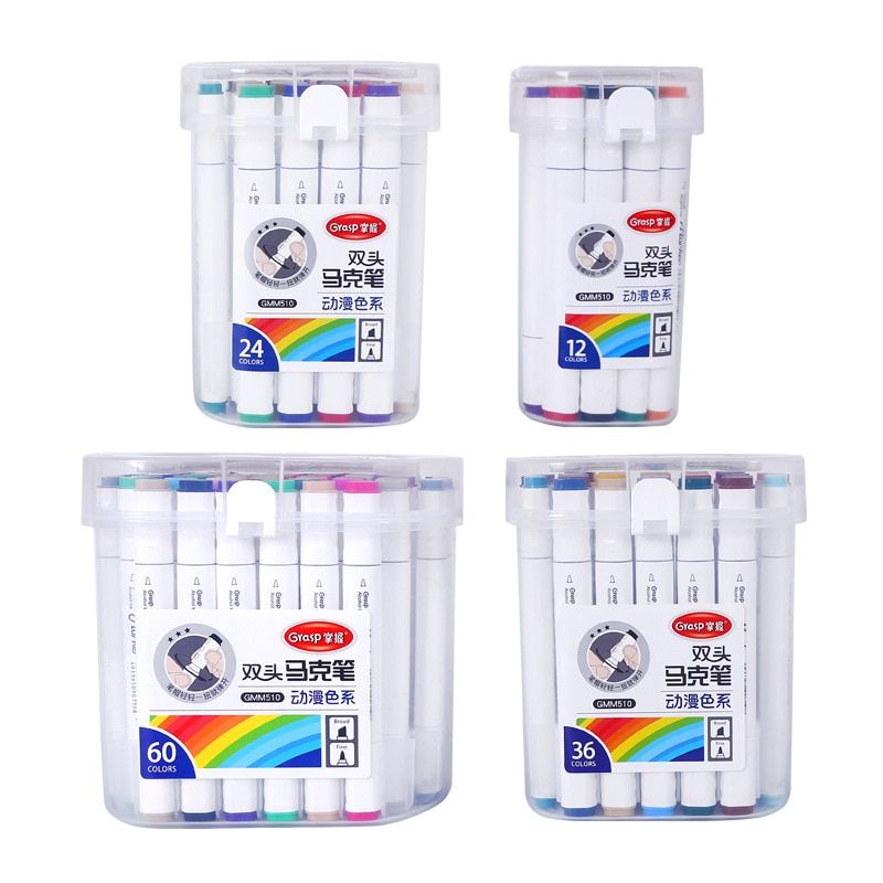 Exquisite Color Alcohol-based Art Marker With Box 12 24 36