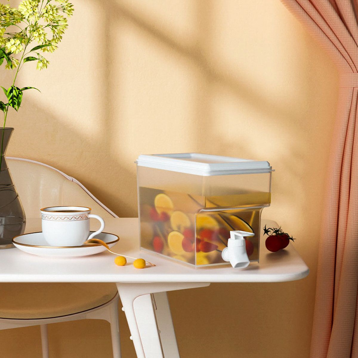 Cold Kettle Water Container Beverage Dispenser With Faucet