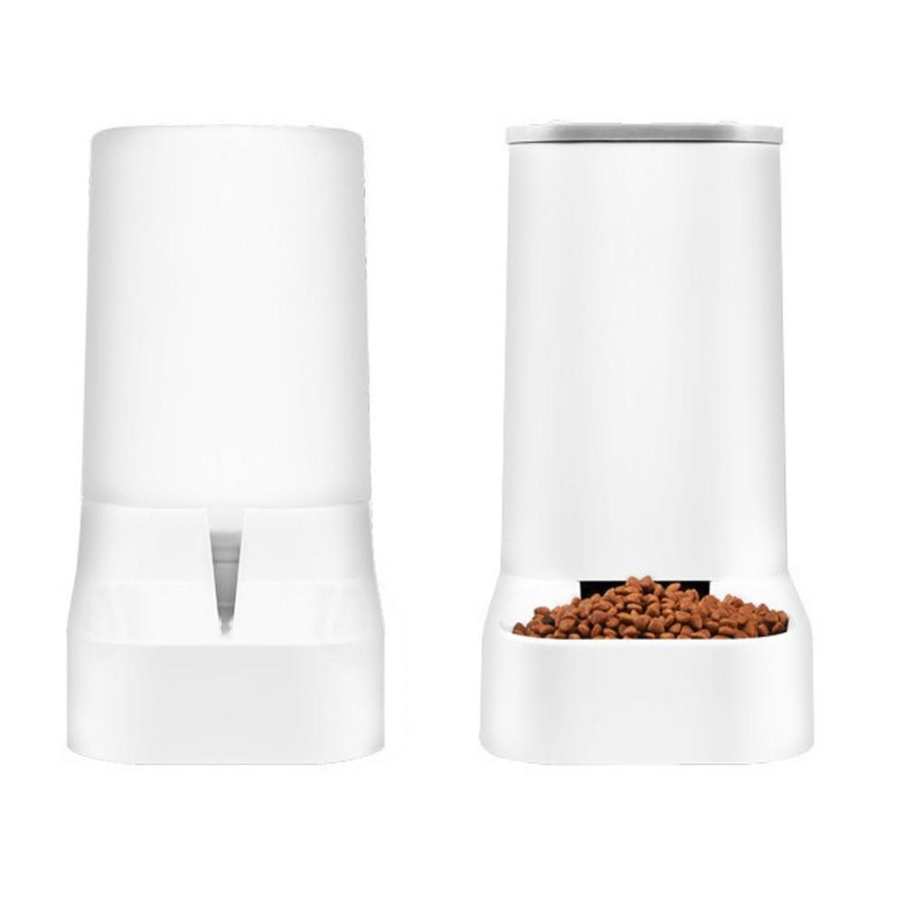 Pet Water Dispenser Food Feeder Self-Dispensing Gravity Automatic Dry Food Dispenser Water Bowl Drinking Fountain for Dog/Cat