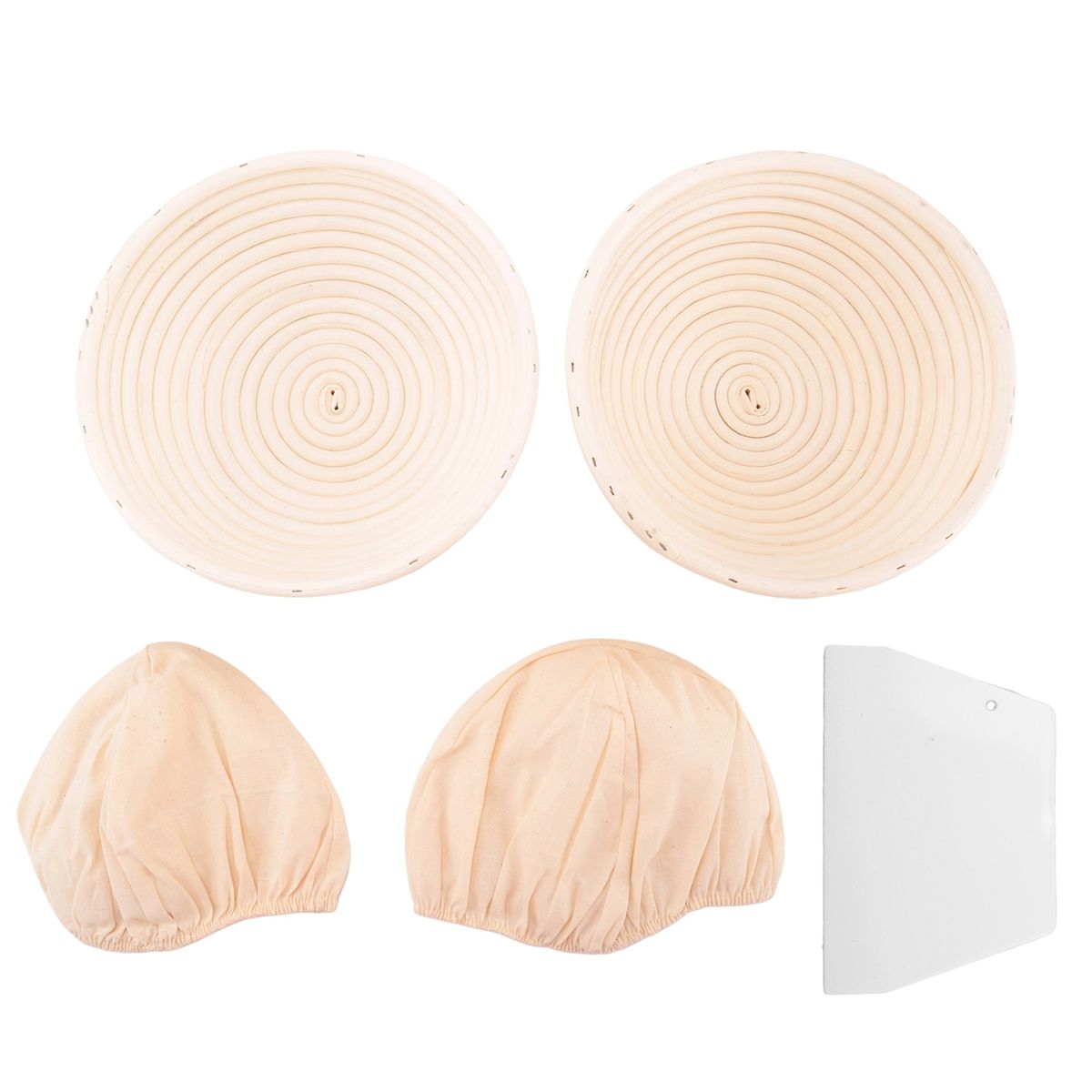 Round Set,2 Yeast Baskets for Bread and Bread Dough, Banneto
