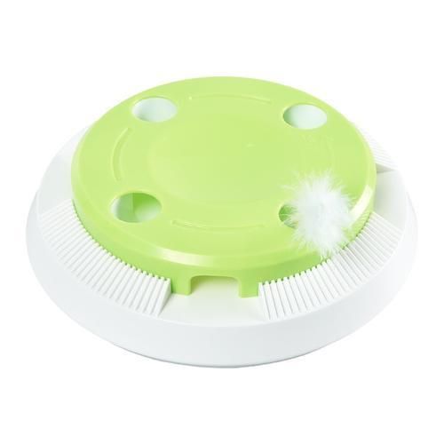 Electric Cat Toy Teasing Cat Stick Crazy Game Spinning Turntable Cat Catching Mouse Donut Automatic Turntable Cat Toy
