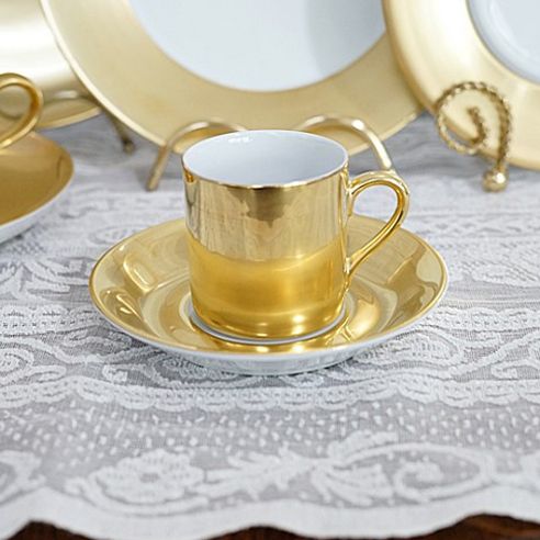 Reichenbach Color Gold Espresso Cup + Saucer Set