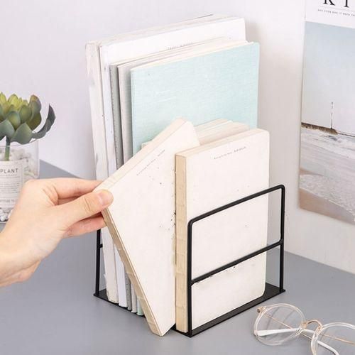 1 Pair Wrought Iron Bookends Book Support Simple