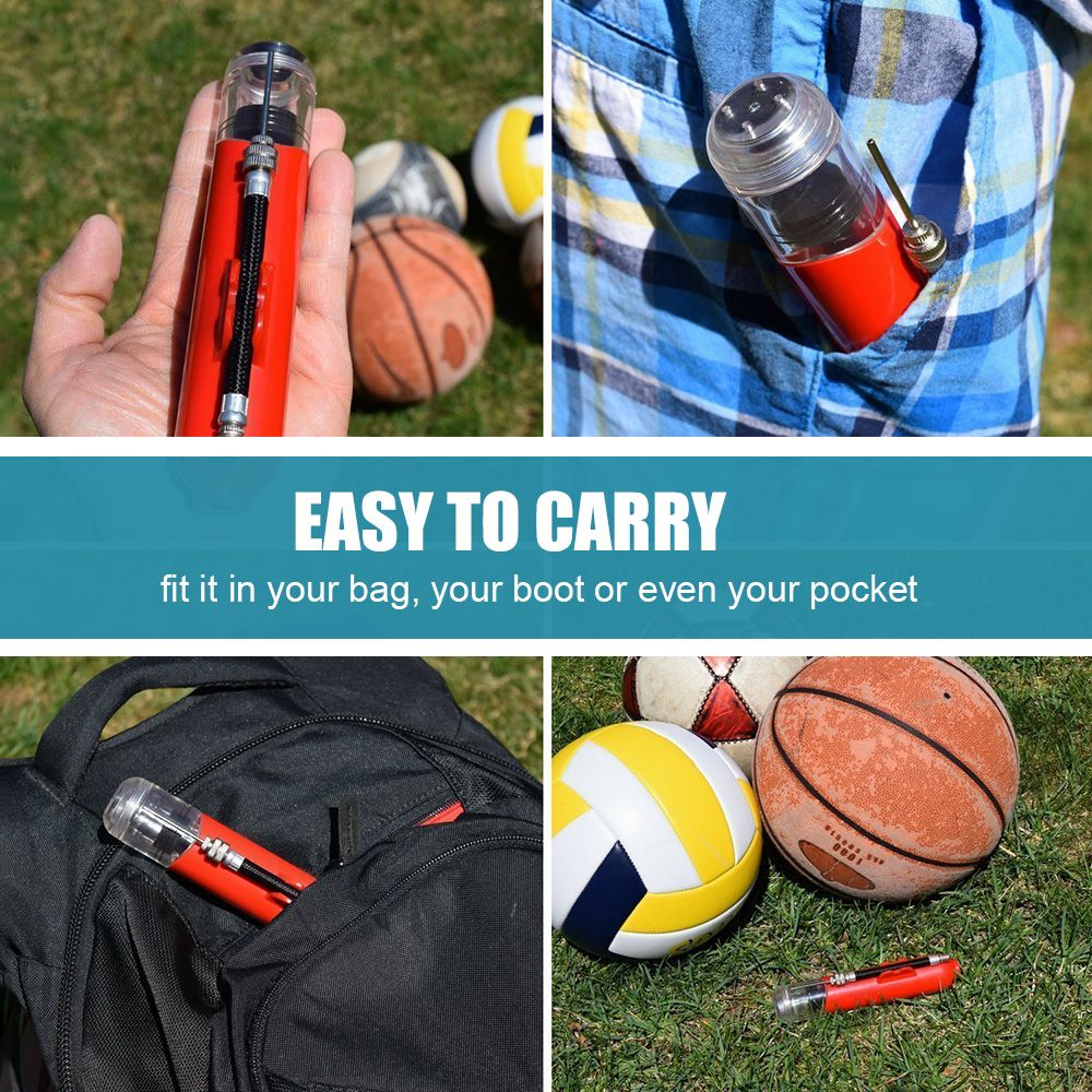 Mini Size Ball Air Pump Inflator 6 Inches Small Dual Action