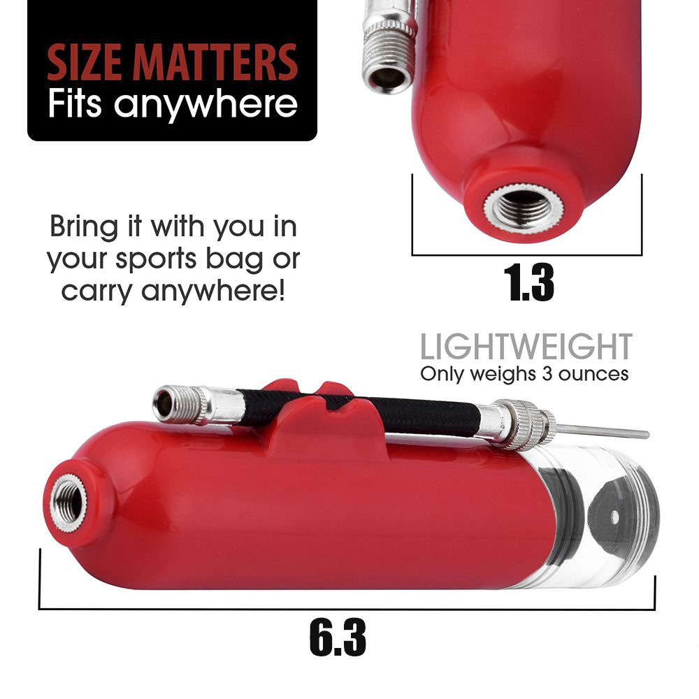 Mini Size Ball Air Pump Inflator 6 Inches Small Dual Action