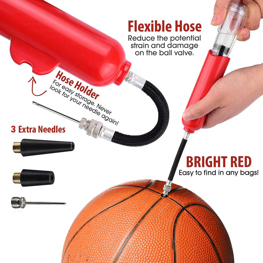 Mini Size Ball Air Pump Inflator 6 Inches Small Dual Action