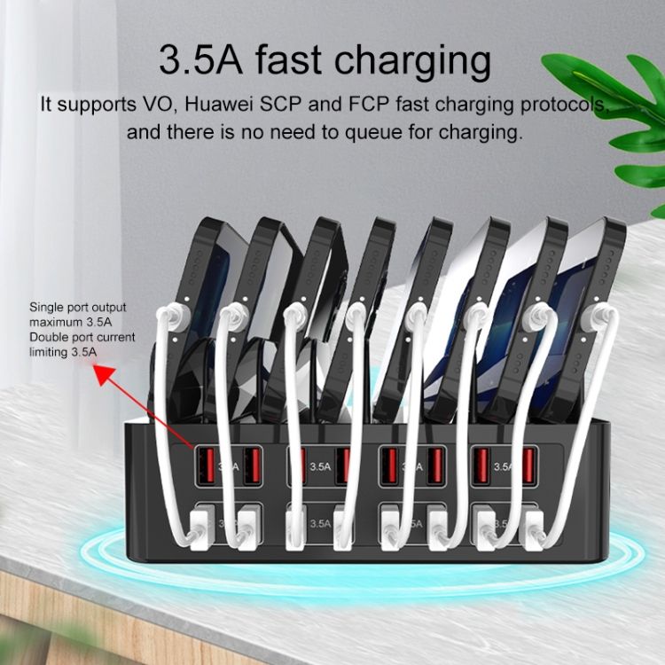 YFY-A55 150W 16 USB Port Smart Charging Station