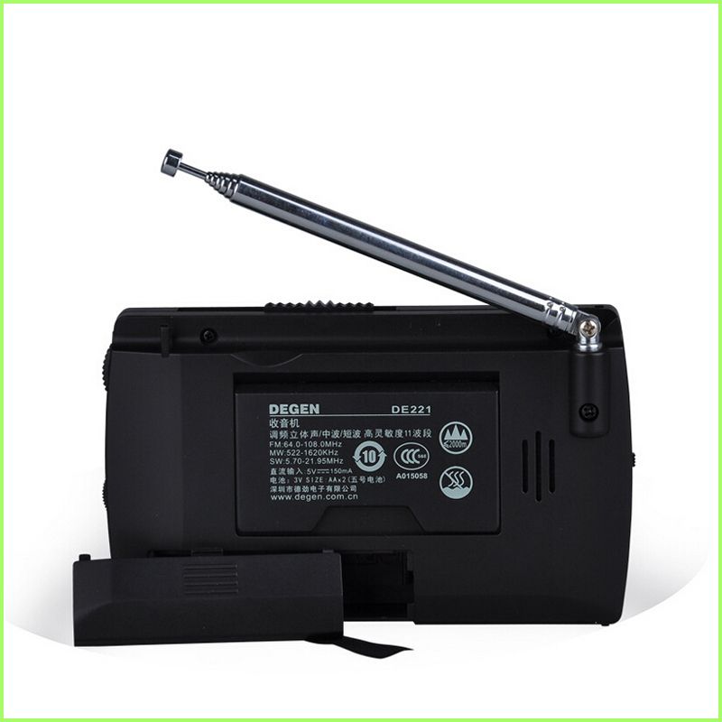 2016 Black Degen De221 Fm Stereo Radio Fm1-2