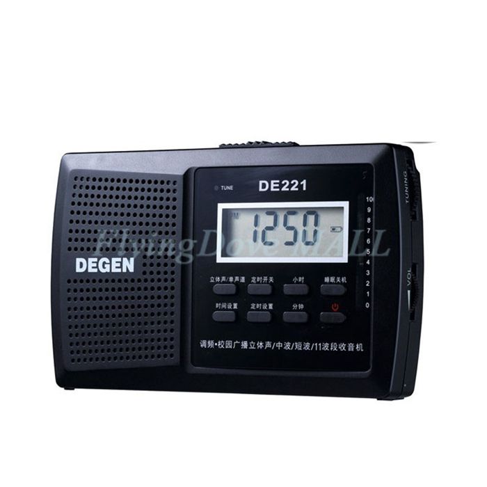 2016 Black Degen De221 Fm Stereo Radio Fm1-2
