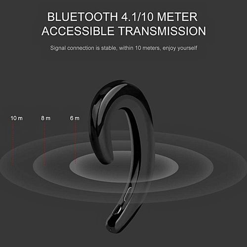 Driving Bluetooth Wireless Headphone With Mic HD Call Bone Conduction Sports Headset-Black