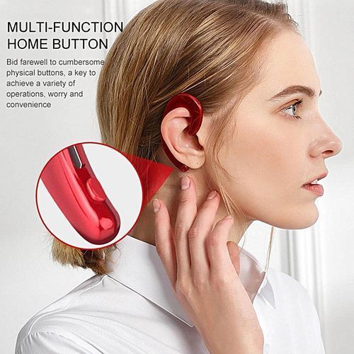 Driving Bluetooth Wireless Headphone With Mic HD Call Bone Conduction Sports Headset-Black