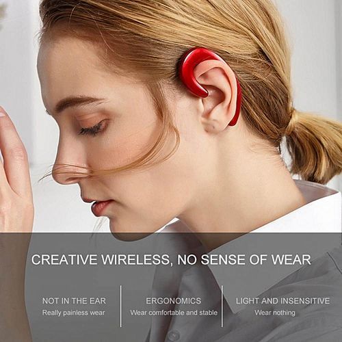 Driving Bluetooth Wireless Headphone With Mic HD Call Bone Conduction Sports Headset-Black