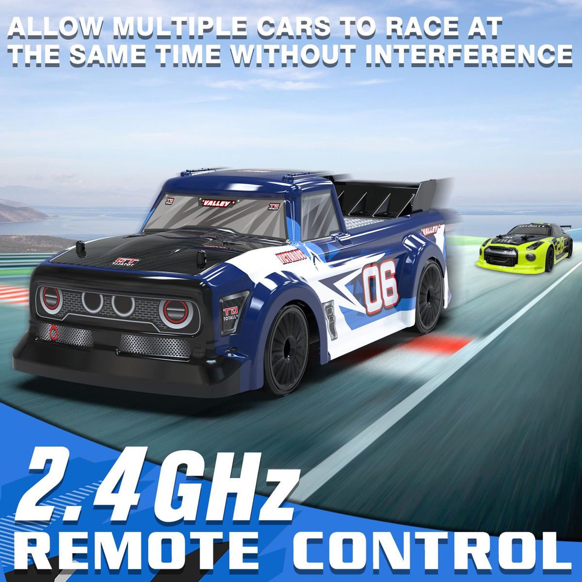 RC Drift Car 1/14 RC Car 2.4GHz 4WD 25km/h RC Race Car High Speed Kids Gift RTR with 2 Battery