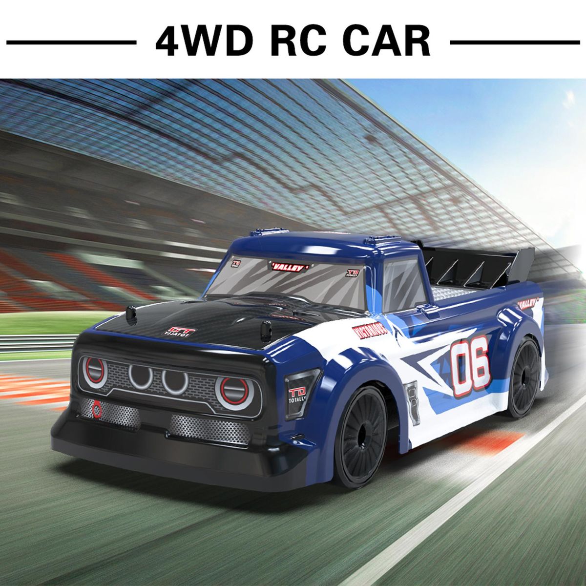 RC Drift Car 1/14 RC Car 2.4GHz 4WD 25km/h RC Race Car High Speed Kids Gift RTR with 2 Battery