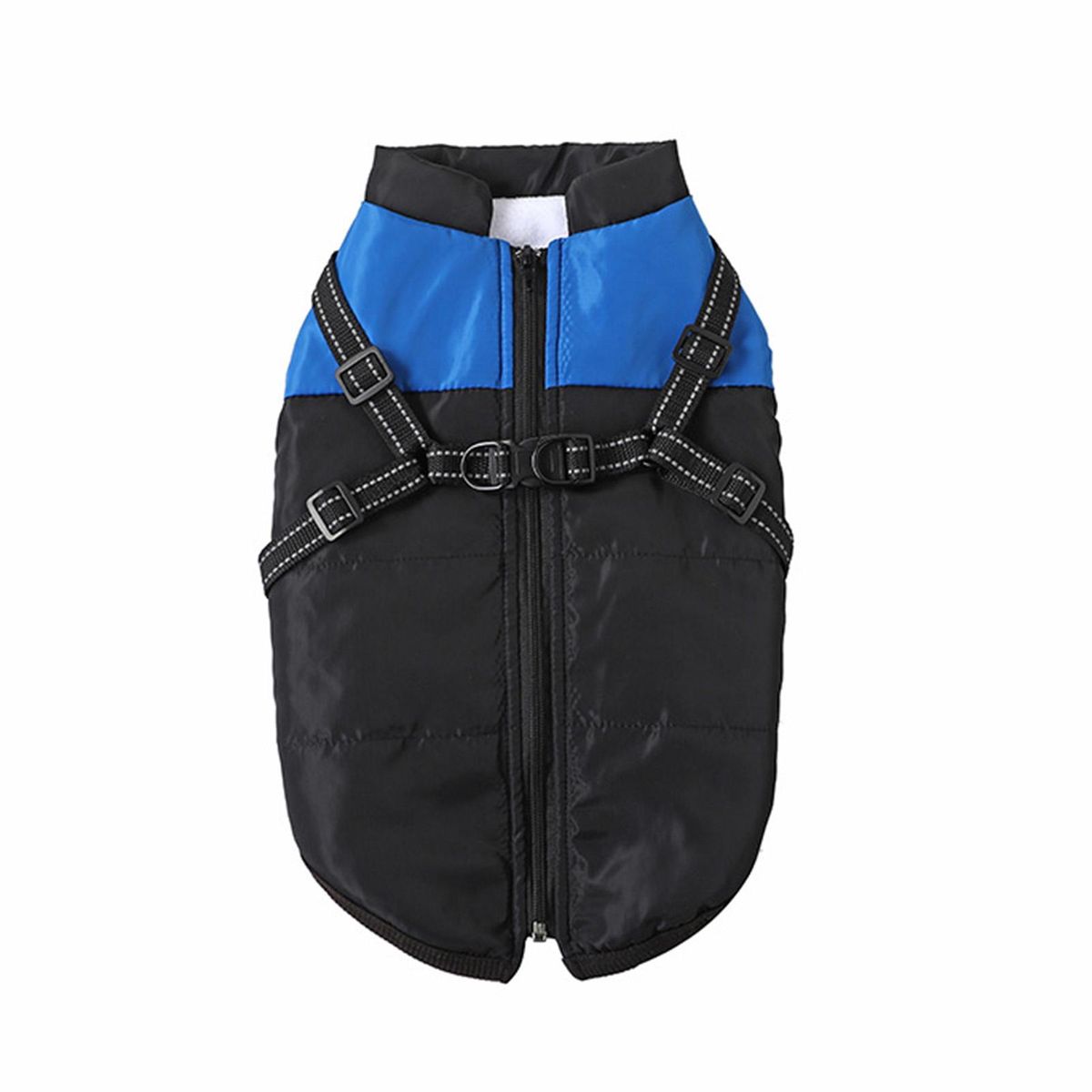 Pet Cotton Coat Winter Thickened Fleece Lining Dog Trench Vest Coat Blue
