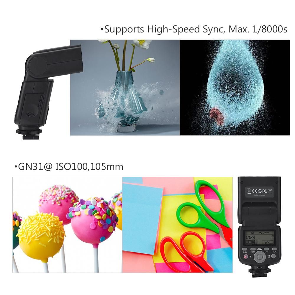 YONGNUO YN320EX Wireless TTL Camera Flash Master Slave Speedlite 1/8000s HSS GN31 5600K for Sony A7/ A7R/ A7S/ A58/ A99/ A77 II/ A6000/ A6300/ A6500