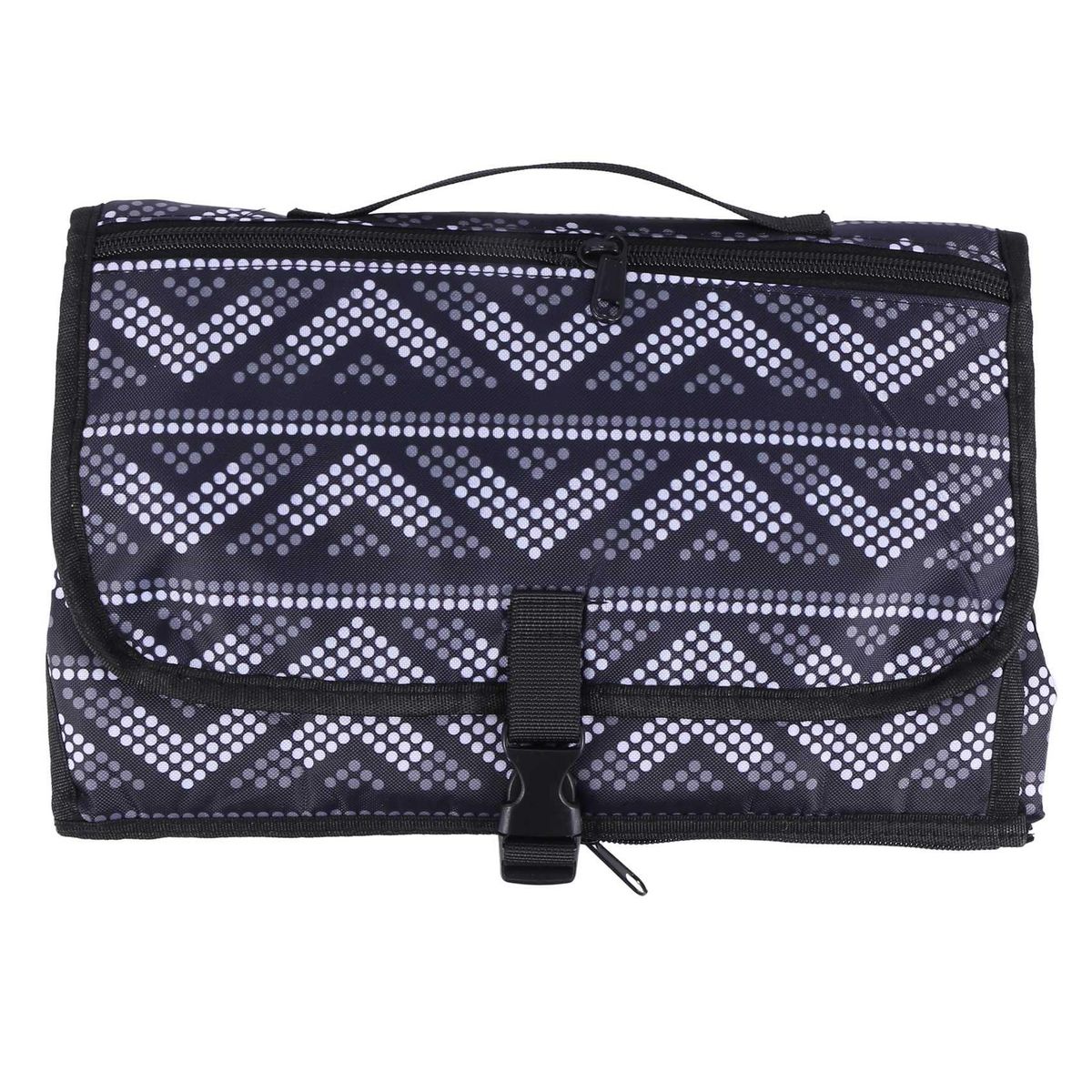 Portable Baby Changing Pad Built-In Head Cushion Waterproof Travel Clutch Diaper Bag for Toddler